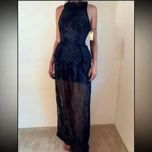 Monique Lhuiller Navy Cocktail Dress Size XS